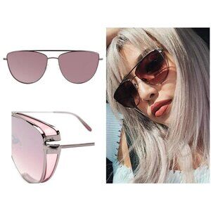 💕GARRETT LEIGHT💕 Zephyr Sunglasses ~ Plum Velvet Pink Blush Mirror Lens NWT